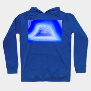 Blue agate mineral super macro Hoodie